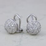 Orecchini Boccole a Sfera con Pavè Diamanti 0,62 Ct Thumbnail 0