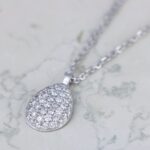 Collier a Goccia con Pavè di Brillanti 0,56 Ct Thumbnail 0