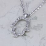 Collier Mano di Fatima 0,29 Ct Thumbnail 1