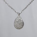 Collier a Goccia con Pavè di Brillanti 0,56 Ct Thumbnail 1