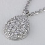 Collier a Goccia con Pavè di Brillanti 0,56 Ct Thumbnail 2