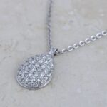 Collier a Goccia con Pavè di Brillanti 0,56 Ct Thumbnail 3