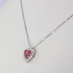 Collier cuore con rubini Thumbnail 4