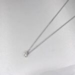 Collier punto luce filo tondo con diamante Thumbnail 2