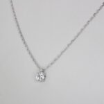 Collier punto luce filo tondo con diamante Thumbnail 1